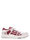 Amiri Varsity Skel Top Low Sneakers Deep Red In Deep Red