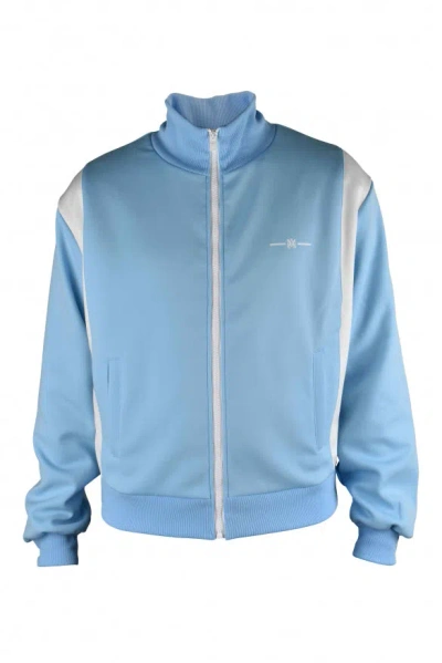 Amiri Light Blue Polyester Vest With High Collar