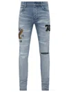 Amiri Logo-appliqué Skinny Jeans In Blue
