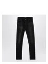Amiri Vintage Black Skinny Jeans With Logo Embroidery