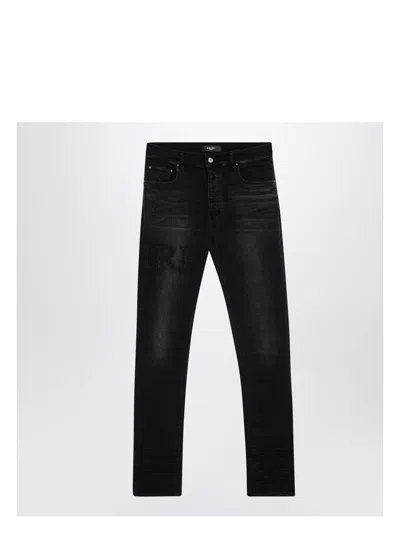 AMIRI MEN'S VINTAGE SKINNY JEANS WITH LOGO EMBROIDERY
