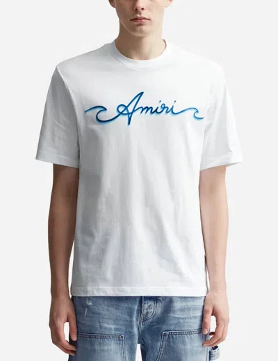 AMIRI MEN'S WAVE T-SHIRT IN WHITE