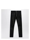 Amiri Vintage Black Skinny Jeans With Logo Embroidery In Black