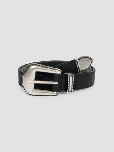 Amiri Men's Western Leather Belt In Black