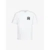 Amiri White Crewneck T-shirt With Logo Print On The Front And Logo Lettering On The Rear In Cotton Man In White