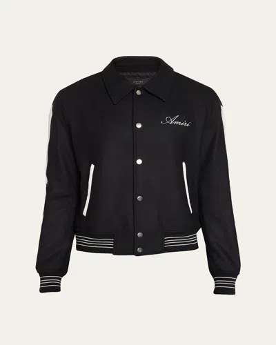 Amiri Men's Wool Bones Snap-front Blouson In Multi