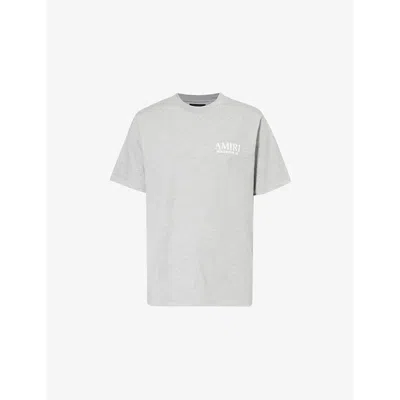 Amiri Bones Stacked Cotton T-shirt In Grey
