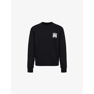 Amiri Hooded Cotton Sweatshirt Kangaroo Pocket In Black