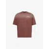 Amiri Mens Walnut Brown Design Studio Embroidered Cotton T-shirt In Brown