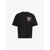 Amiri Mens Black Hollywood Oversized Cotton-jersey T-shirt Xl In Black