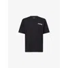 Amiri Mens  Logo-print Short-sleeve Cotton T-shirt In Black