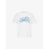 Amiri Mens Logo-print Short-sleeve Cotton T-shirt White