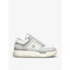 Amiri Grey Low Top Sneakers With Logo Detail In Tech Fabric And Leather Man In Grey