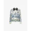 Amiri Mens  Mountain Graphic-print Cotton Blend Blouson Jacket In Blue