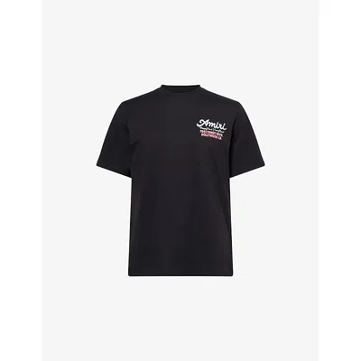 AMIRI MENS BLACK NEON LIGHTS GRAPHIC-PRINT COTTON T-SHIRT