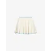 Amiri Mens Ice Blue Quad Pleated Cotton Mini Skirt In White