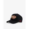 Amiri Mens Black Snake Embroidered Cotton Baseball Cap In Black