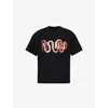 Amiri Mens Snake Oversized Short-sleeve Cotton-jersey T-shirt Black In Black