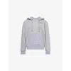 Amiri Mens Grey Stencil Logo-print Cotton Hoody