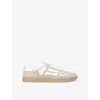 Amiri Mens Pacific Bones Branded Suede Low-top Trainers Brow In Beige