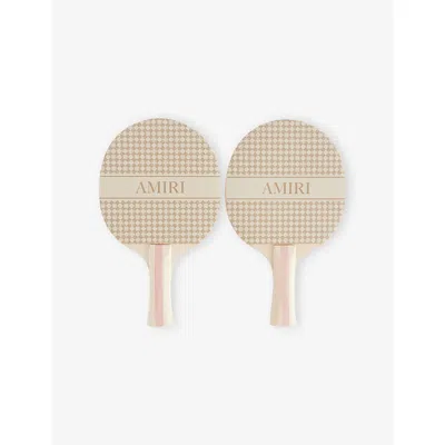 Amiri Mens Birch Ma Quad Table Tennis Racquet Set In Brown