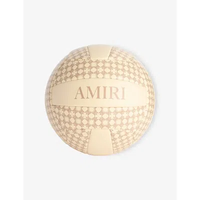Amiri Mens Birch Monogram Wood Beach Volley Rackets In Brown