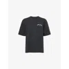 Amiri Hollywood Graphic Oversized T-shirt With Ribbed Crew Neck In Black