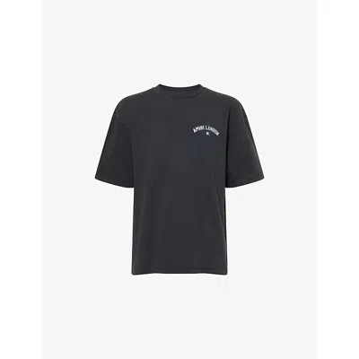 Amiri Mens Black London Text-print Relaxed-fit Cotton T-shirt