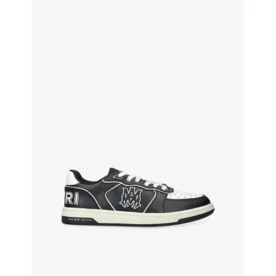 Amiri Vintage Leather Sneakers With Logo Details For Men In Black
