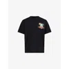 Amiri Black T-shirt With Logo Print And Graphic Design In Black