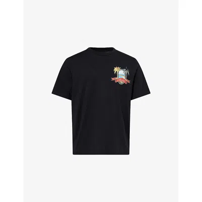 AMIRI MENS BLACK PARADISE GRAPHIC-PRINT COTTON-JERSEY T-SHIRT XL