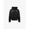 Amiri Hooded Sweatshirt With Front Pocket And Palm Tree Motif In Black
