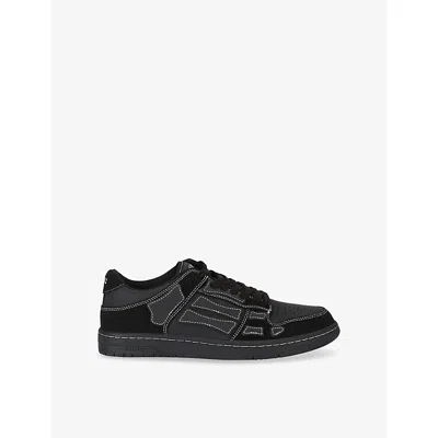 AMIRI MENS BLACK SKEL LOW LEATHER TRAINERS EUR 43 / 9 UK