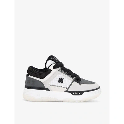 Amiri Ma-1 Leather Low-top Trainers In Blk/grey