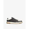 Amiri Skel Top Black Sneaker With Beads And Crystals Application And Logo On The Heel In Fabric And Cotton In Black