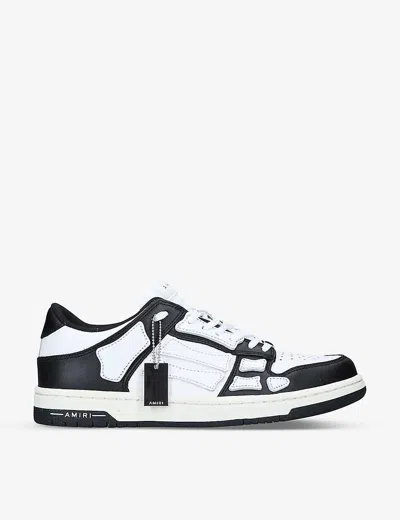 AMIRI MENS AMIRI SKEL PANELLED LEATHER LOW-TOP TRAINERS,46155809