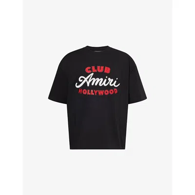 AMIRI MENS BLACK CLUB AMIRI OVERSIZED COTTON-JERSEY T-SHIRT