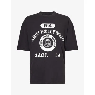 Amiri Mens Collegiate Boxy Cotton T-shirt Black