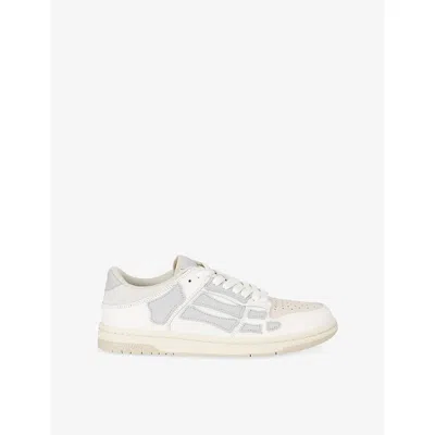 AMIRI MENS GREY MIXED SKEL LOW LEATHER TRAINERS EUR 40 / 6 UK