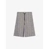 Amiri Mens  Regular-fit Quad Boucle Shorts In Blue