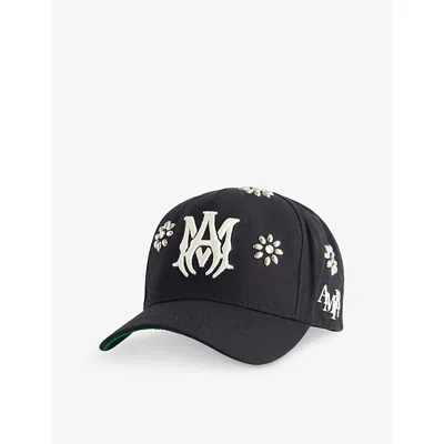 Amiri Mens Multi Canvas Studded Cotton Baseball Cap