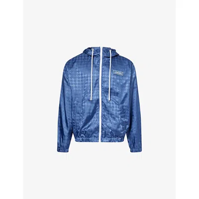 Amiri Mens Stone Blue Ma Quad Woven Windbreaker Jacket