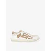 Amiri Mens Tan Comb Skel Low Leather Trainers Eur 42 / 8 Uk In Multi