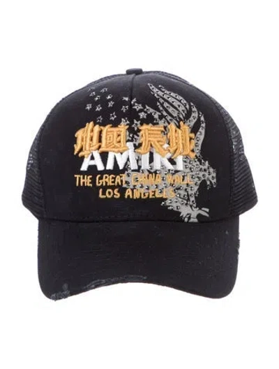 Pre-owned Amiri Mesh Snapback Hat In Black