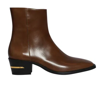Pre-owned Amiri Metallic Heel Boot 'brown' | Men's Size 40