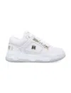 Amiri Metallic Leather Upper Sneakers With Star-shaped Perforations