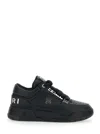 Amiri Black Sneakers With Logo Patch On The Side And Logo Lettering On The Rear In Leather Man In Black