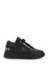 Amiri Black Sneakers With Logo Patch On The Side And Logo Lettering On The Rear In Leather Man In Black