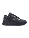 Amiri Men Black Sneakers With Logo Patch On The Side And Logo Lettering On The Rear In Leather Man In Black