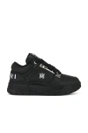 Amiri Men Black Sneakers With Logo Patch On The Side And Logo Lettering On The Rear In Leather Man In Black